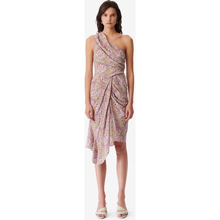 IRO Paris Tabea Ecru/pink Maat: M | Midi Jurken Outlet | Dames | Roze