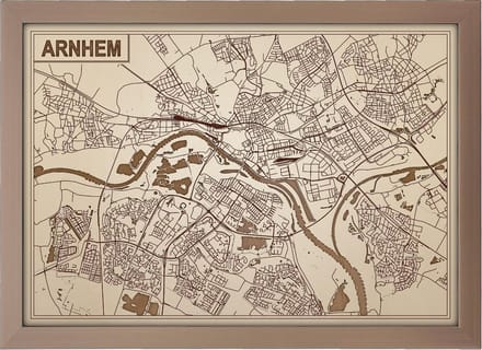 Decoratief Beeld - Houten Van Arnhem - Hout - Bekroned - Bruin - 21 X 30 Cm