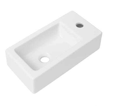 DutchLine - Crea Mini Fontein - Glans Wit - Kraangat Rechts