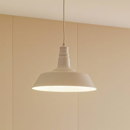 Lindby - hanglamp - 1licht - Metaal - H: 10.5 cm - E27 - wit