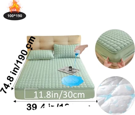 Bovista Waterdicht Hoeslaken - Beddengoed - Fitted Sheet - Bed - Lichtgroen 100x190