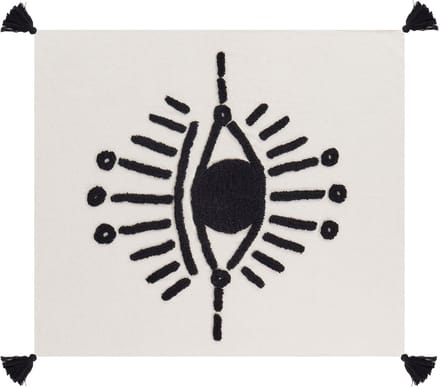 SEDIO - Deken - Wit/Zwart - 125 x 150 cm - Katoen