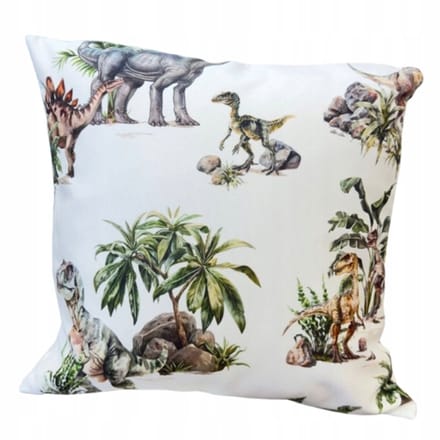 Dino Velours Kussensloop Kinderkamer 40x40 cm - Decoratief & Zacht