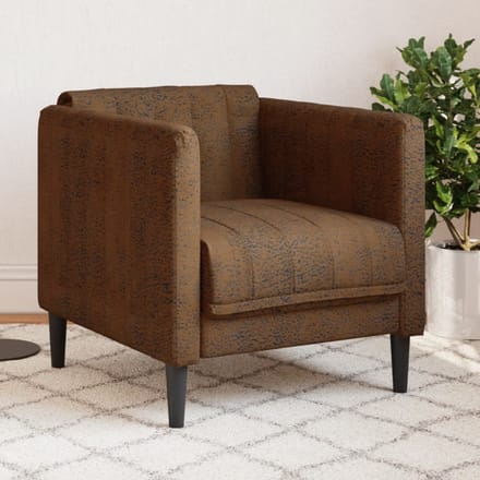 vidaXL - Fauteuil - kunstsuède - bruin