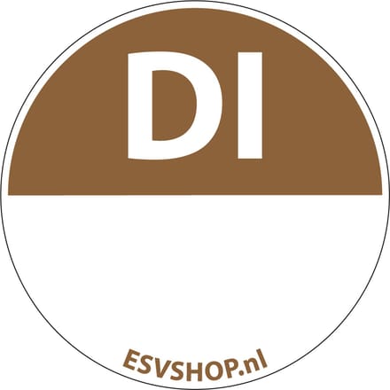 Dinsdag dagsticker op rol 20 mm - 1150 per rol