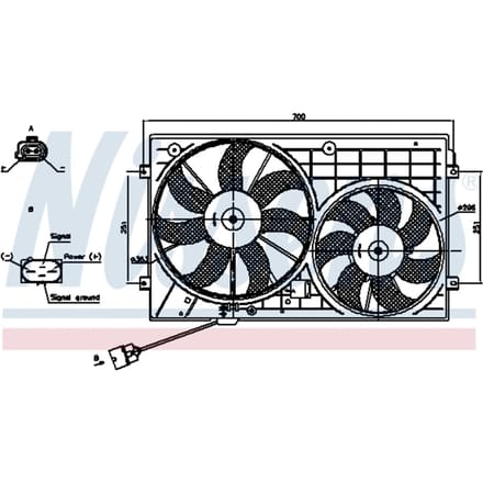 Koelventilatorwiel, motorkoeling NISSENS 85644