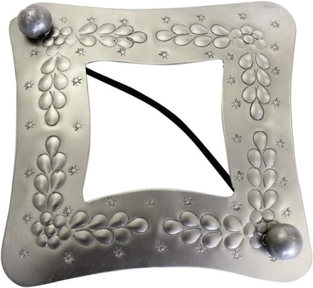 Embrasse, ruit, rvs-look, 10 x 10 cm, metaal