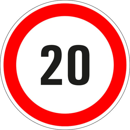 20 sticker - zelfklevende folie 100 mm