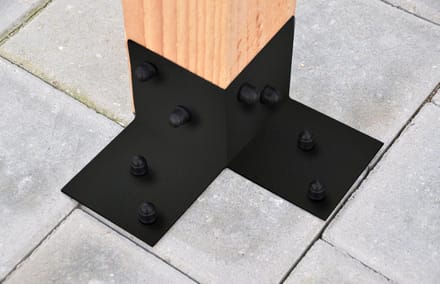 Wovar Pergola Vloerelement Zwart voor 9 x 9 cm palen | Per Stuk