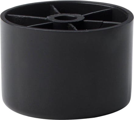 FLE - Meubelpoot zwart rond Ø 5 cm en hoogte 3,5 cm van kunststof