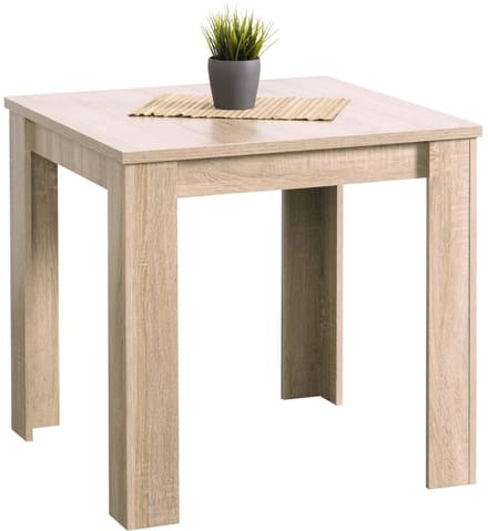 Homestyle4u Eettafel - 80x80 cm - Eetkamertafel - Massief eikenhout - Bruin