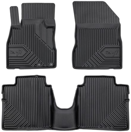 Premium Rubberen Mattenset No.77 - Geschikt voor Nissan Note II (2012-2017) - Perfecte Pasvorm - TPE Elastomeer - Zwart - FROGUM
