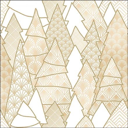 Lunch Servetten Luxury Trees White - Ambiente - 33x33 cm