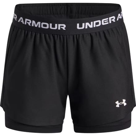 Under Armour UA Tech Play Up 2N1 Short Unisex Sportbroek - Zwart - Wit