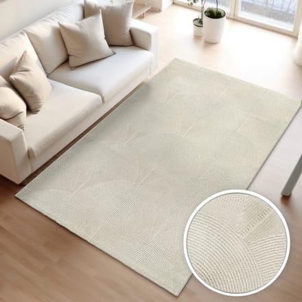 Woonkamertapijt eetkamer kortpolig boho-design Scandinavische effen kleuren boog