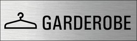Garderobe deurbordje met zelfklevende strip