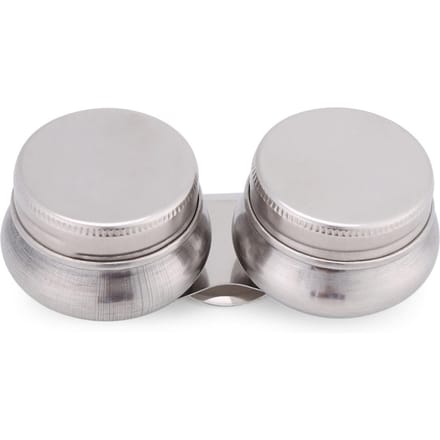 Grand godet double en acier inoxydable pour palette, récipient pour huile, médium, térébenthine, solvant avec couvercle white