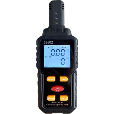 Handheld 3-in-1 Digitale Stralingsdosismeter Elektrisch Veld Magnetisch Veld Temperatuur zwart