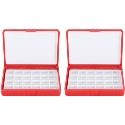 2 stuks Lege Aquareldoos Verfopslag Paletten Doos Draagbare Plastic Schilderpigmentdoos Voor white