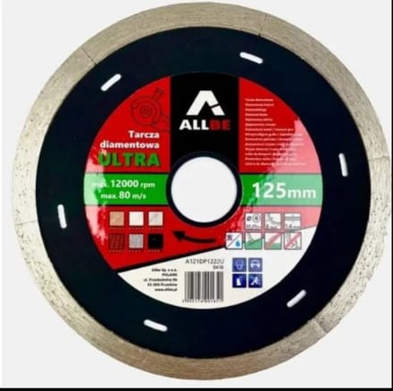 Diamantschijf voor tegels 125mm