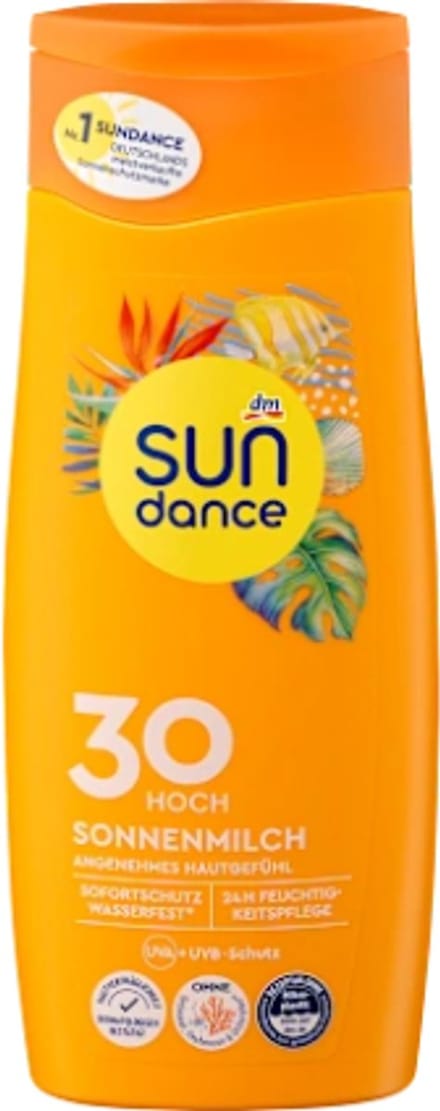 Zonnemelk SPF 30 Hoog - SUNDANCE | 1x 200 ml - Factor 30 Hoog | UVA+UVB Instant Bescherming - Vegan