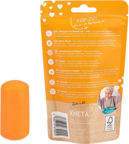 KNETA Vegan Speelklei - Oranje 100g