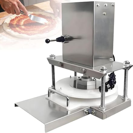 Elektrische Deegroller - Deegpers Machine - Snel Deeg Vormen - Instelbare Dikte - Diameter 22cm - Zilver