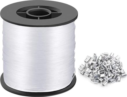0,8 mm nylondraad, transparant en scheurvast, 200 m transparant nylontouw