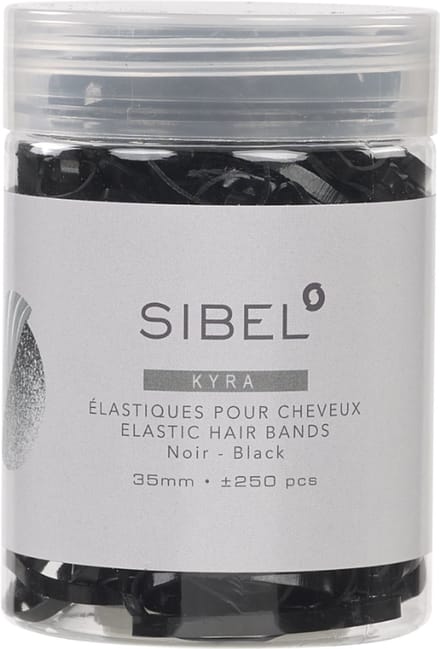 Sibel Haarelastiek Kyra TPU Zwart 50 st