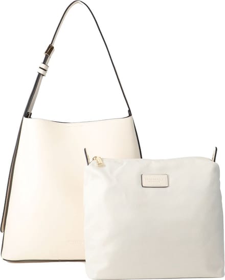 SEIDENFELT MANUFAKTUR Schoudertas Bente Hobo Beige / Gold Crème