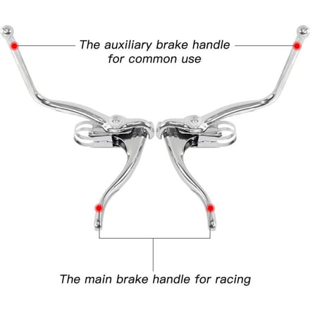 Poignée de frein double en aluminium léger pour vélo, VTT, vélo de route, leviers de frein de cycle white