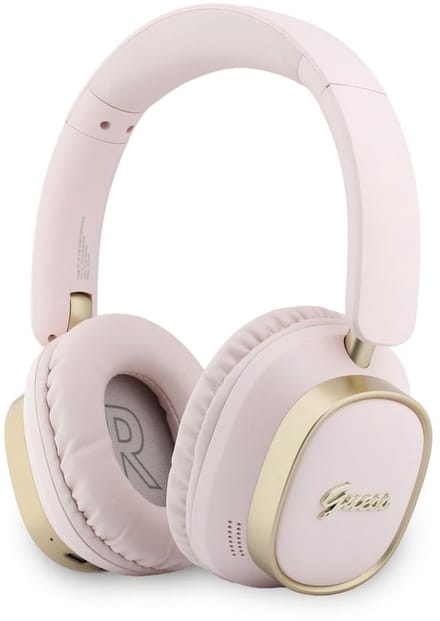 Guess Draadloze koptelefoon voor BT Headphones Enc Rectangle Metal Script - Roze