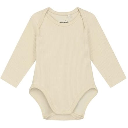Prénatal romper rib Dark Ecru 50/56 unisex