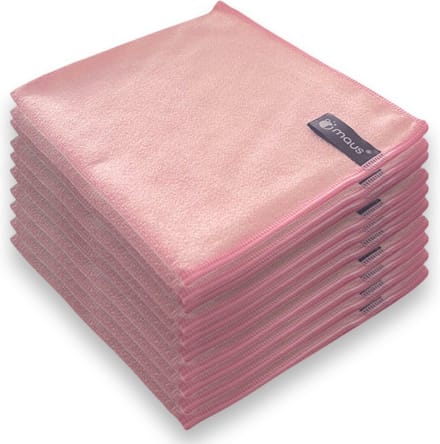 MAUS microvezeldoekjes professional - rood roze - 100 stuks - 40x40cm - zonder schoonmaakmiddel effectief