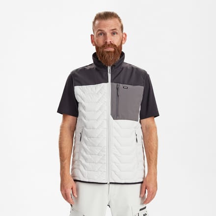 Engel Entire gevatteerd bodywarmer 5328-142 - Bone White / Anthracite Grey - M