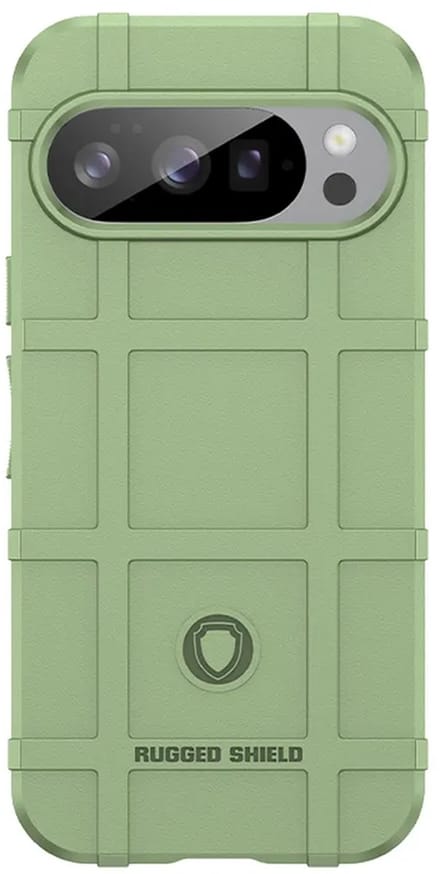 MobyDefend Hoesje - Geschikt voor Google Pixel 10 / Google Pixel 10 Pro - Rugged Shield TPU Backcover - Groen