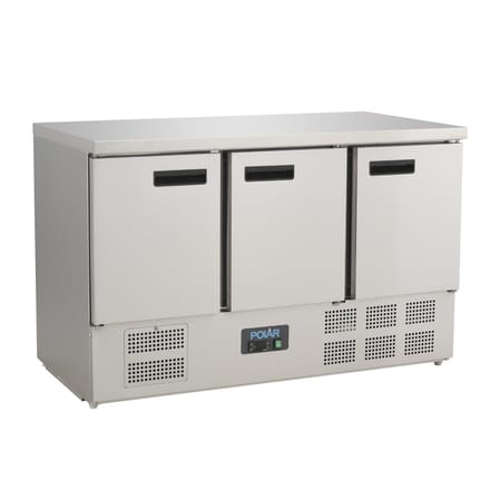 Polar G Serie koelwerkbank met drie deuren 368L