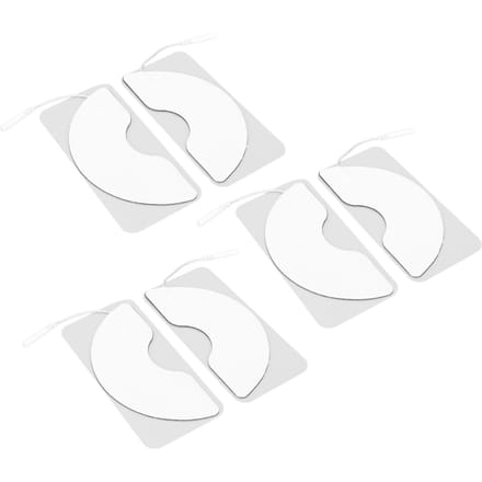 6 stuks Elektrode Pleisters Herbruikbare Borst Elektrode Pleisters Zelfklevend Spierstimulator Elektroden white