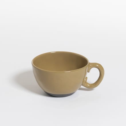 The Table | Atelier Mok Cappuccino 220 ml Curry - bruin - handgemaakte cappuccino kop