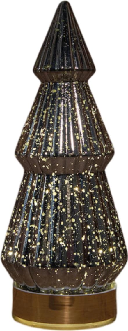 Anna's collection - Kerstboompje glas 10led op batterij met timer 2...