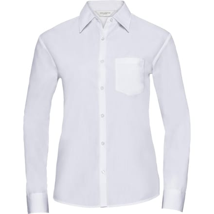 Russell Collectie Dames / Dames Lange Mouwen Shirt (Wit)