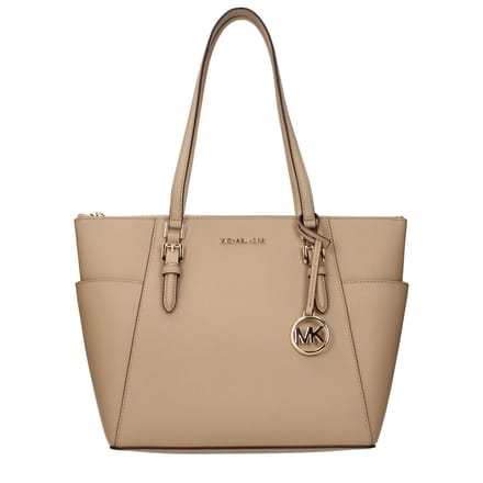 Michael Kors Beige Leren Schoudertas