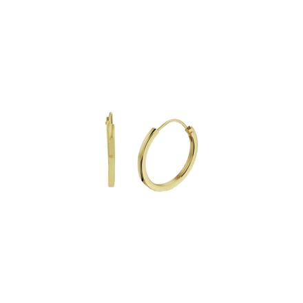 Marie Celeste oorringen vierkante buis - 12 mm - Goud