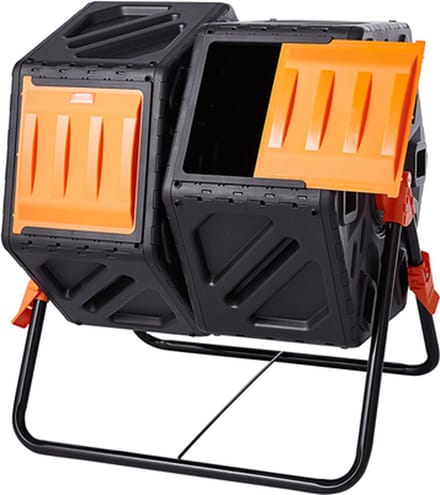 Useme - Professionele Compostmolen Duo - 2 x 70 Liter - Oranje - Compostbak - Compostvat - Compostbak tuin