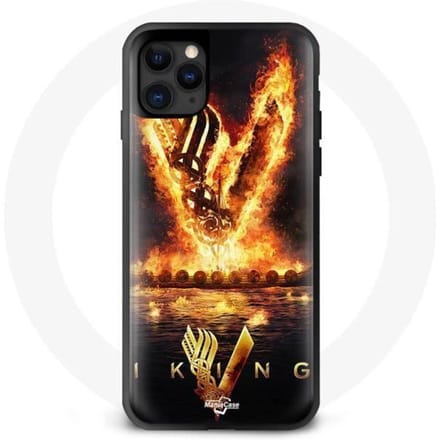 Coque pour Iphone 13 Pro - MANIACASE - Vikings Saison 6 - Silicone Noir - Souple - Mixte noir