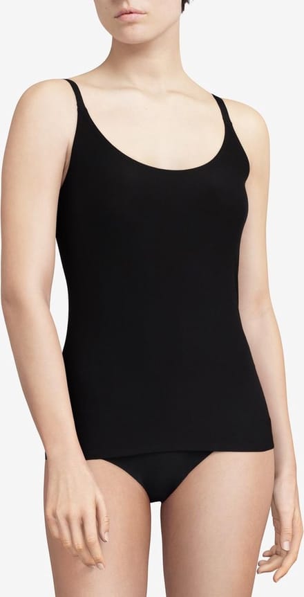 Chantelle - SoftStretch - Onderhemd Camisole - naadloos - onzichtbaar - verstelbare bandjes - ZWART