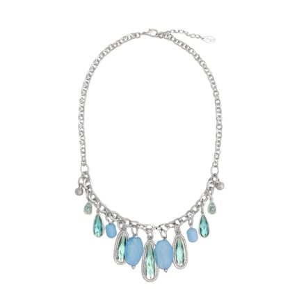 Behave - Korte ketting - Lichtblauwe hangers - Verstelbare ketting