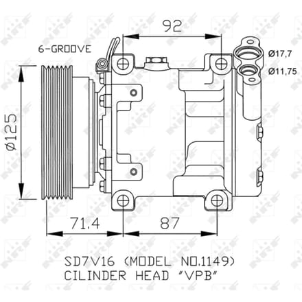 Compressor airconditioning NRF 32267