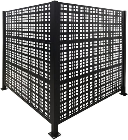 afvalcontainerbekleding - Square - zwart - 240x120x4 cm - geschikt voor afvalcontainers