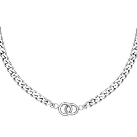Ketting Intertwined - Zilverkleurig - Dames - Roestvrij staal - 39cm x 5cm